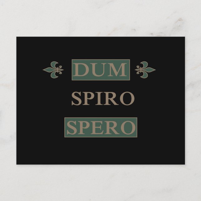 Dum spiro spero postkarte (Vorderseite)
