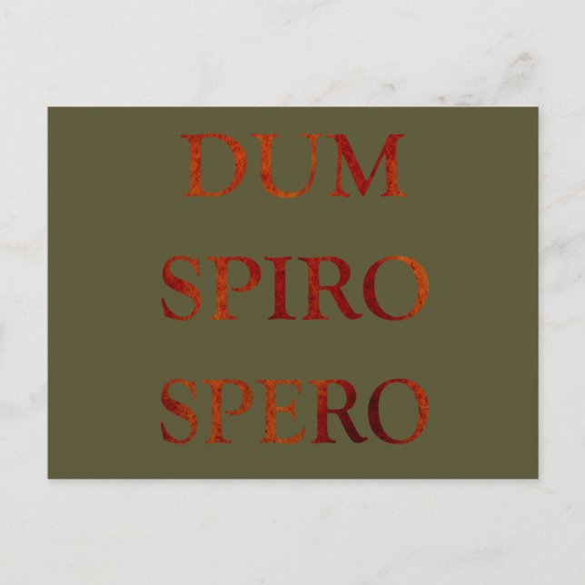 Dum spiro spero postkarte (Vorderseite)