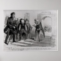 Dumas, Hugo und Balzac, die um ihre Aufnahme bitte