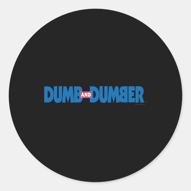 Dumb And Dumber Logo T Shirt  Runder Aufkleber (Vorderseite)