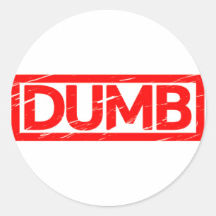 Dumb Briefmarke Runder Aufkleber