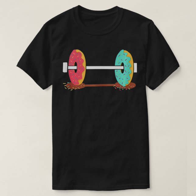 Dumbbell Donut Weights for Gym & Doughnuts Lover  T-Shirt (Design vorne)