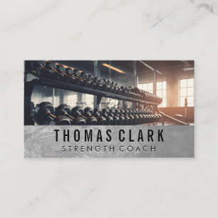Dumbbell Rack   Fitness Trainer   Gym Visitenkarte