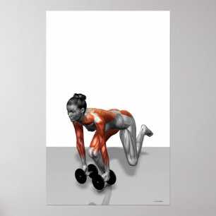 Dumbbell-Single-Bein Deadlift 2 Poster