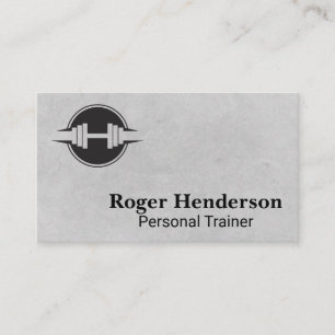 Dumbell-Logo Fitness Gym Visitenkarte