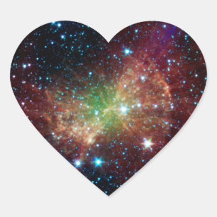 Dumbell Nebula Infrarot Space Herz-Aufkleber