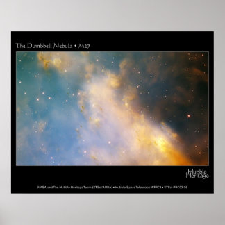 Dumbell Nebula M27 Hubble Teleskop Poster
