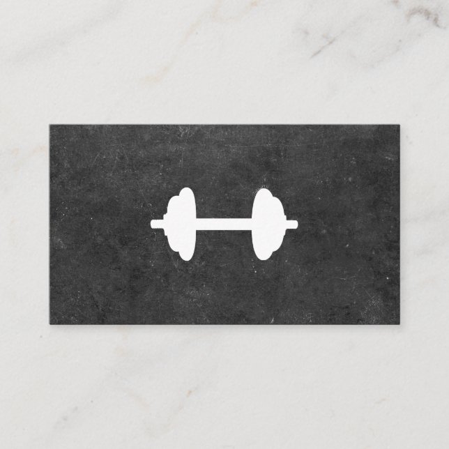 Dumbell Personal Trainer (Schiefer) Visitenkarte (Vorderseite)