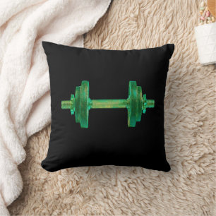 Dumbell Retro Bodybuilder Gym Fitness oder Trainer Kissen