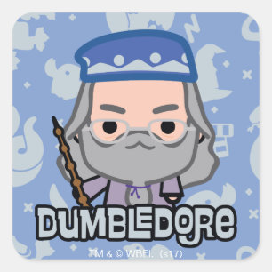 Dumbledore Cartoon Charakter Kunst Quadratischer Aufkleber