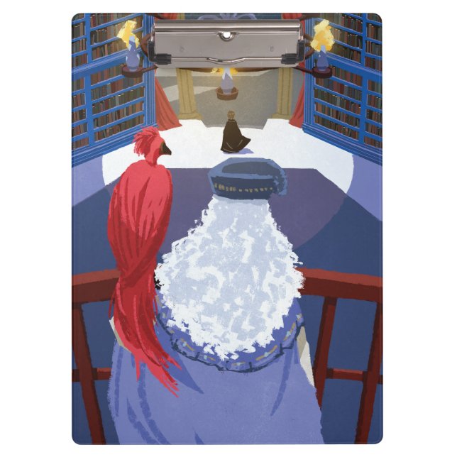 Dumbledore & Fawkes auf dem Balkon Klemmbrett (Vorderseite)