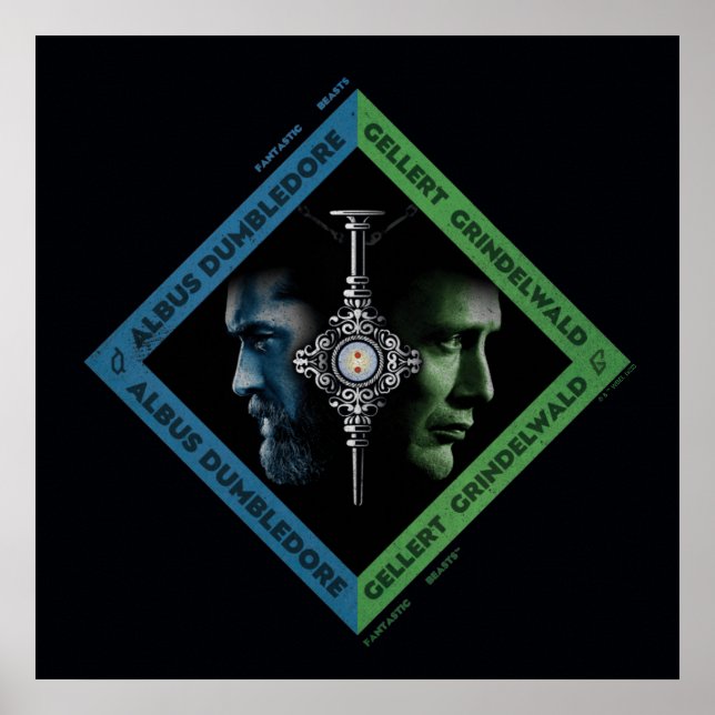 Dumbledore & Grindlewald Bluttroth Grafik Poster (Vorne)