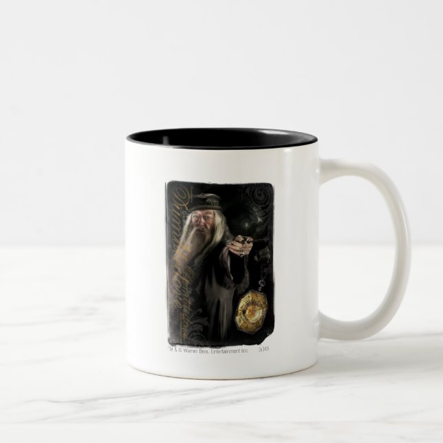 Dumbledore-Script-Logo Zweifarbige Tasse (Rechts)