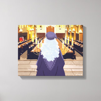 Dumbledore spricht in der Großen Halle der Hogwart Leinwanddruck