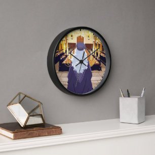 Dumbledore spricht in der Großen Halle der Hogwart Uhr