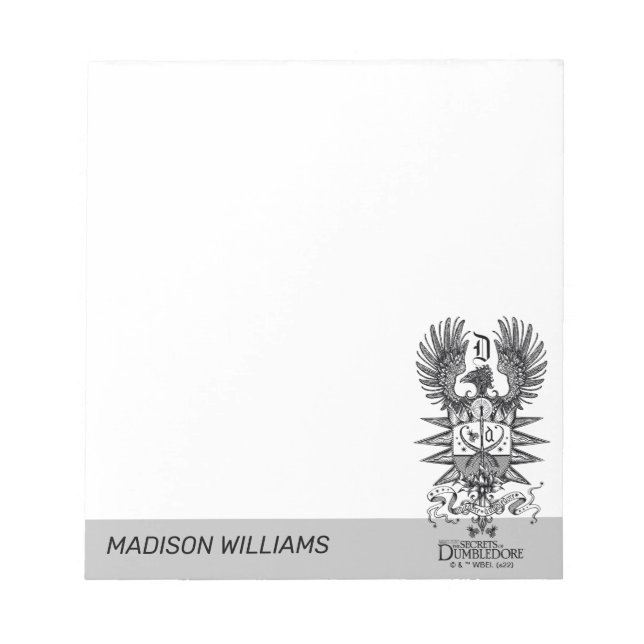 Dumbledore-Wappen Notizblock (Vorderseite)