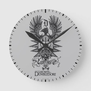 Dumbledore-Wappen Runde Wanduhr