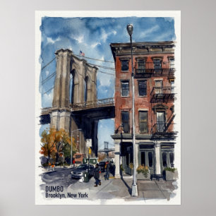 DUMBO Brooklyn New York — Ikonische Brücke Poster