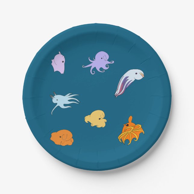Dumbo Octopus Pappteller (Vorderseite)