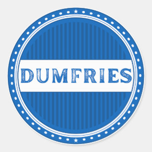 Dumfries City Pride Emblem – Schottische Identität Runder Aufkleber
