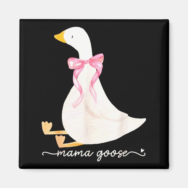 Dumm Mama Gans Daddy Gans passende Gans Familie Magnet (Vorne)
