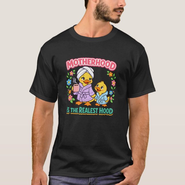 Dumm Mama Gans Muttertum ist die echteste Hood T-Shirt (Vorderseite)