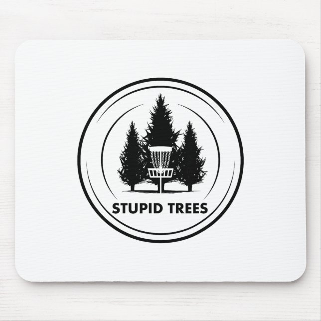 Dumme Bäume Disc Golf Frisbee Golf Lustig Humor Gr Mousepad (Vorne)