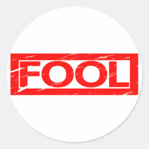 Dumme Briefmarke Runder Aufkleber