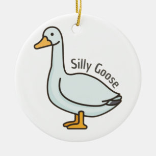 Dumme Gans Keramik Ornament