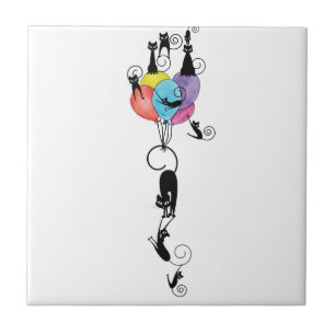 DUMME KATZEN 1 FLIESE