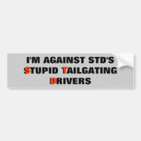 Dumme Tailgating-Fahrer Geschlechtskrankheit