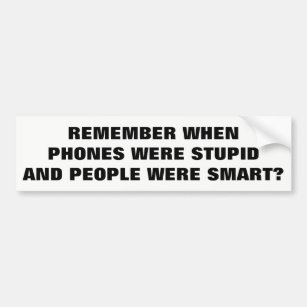 Dumme Telefone und intelligente Leute? Autoaufkleber