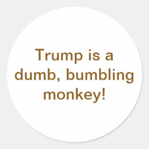 Dummer Affe Trump Hankamer Artjunkhaus Comic-Art Runder Aufkleber