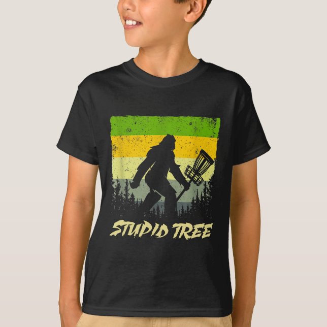 Dummer Baum Disc Golf Lustiger Frisbee Golf  T-Shirt (Vorderseite)