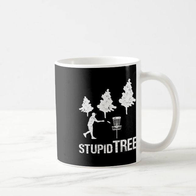 Dummer Baum Disc Golf-Shirt Lustiges Ultimate Fris Kaffeetasse (Rechts)