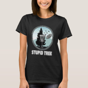 Dummer Baum Kiefernbaum Sonnenuntergang  Disc Fris T-Shirt