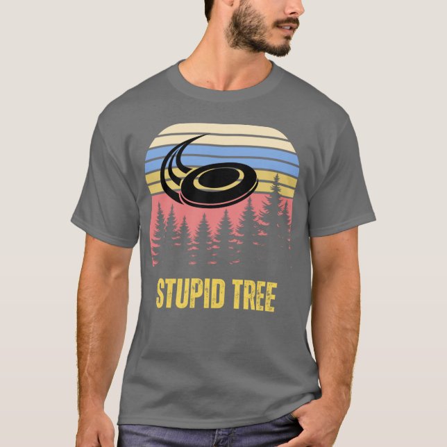 Dummer Baum Lustiger Discgolf - Design T-Shirt (Vorderseite)