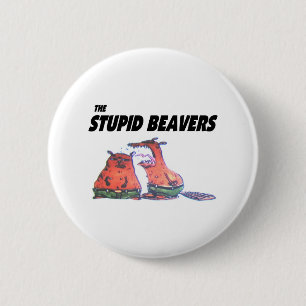 Dummer Biber-Knopf Button