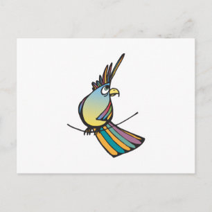 dummer bunter Papagei Postkarte