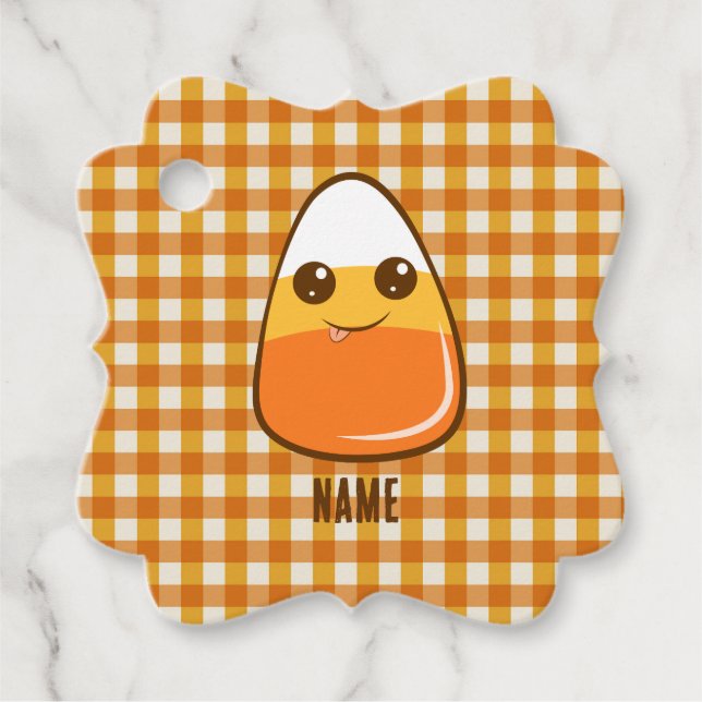 Dummer Candy Corn Süßigkeiten Geschenkanhänger (Vorderseite)