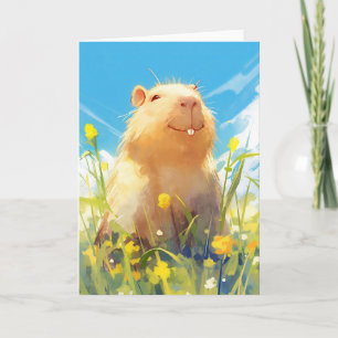 Dummer Capybara-Lächeln Karte