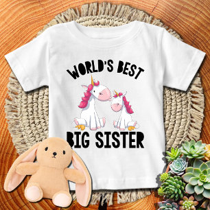 Dummer Einhörner Die beste große Schwester Baby T-shirt