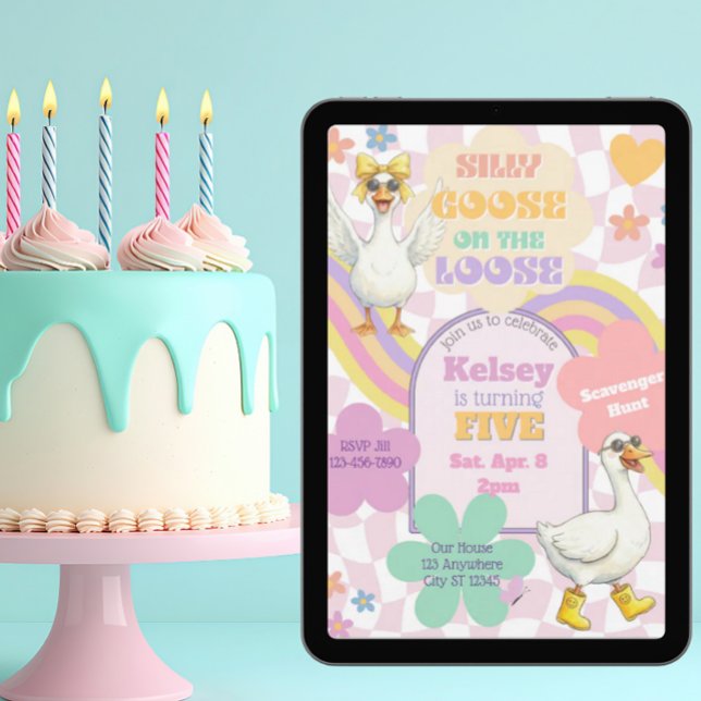 Dummer Gans auf freiem Fuß Geburtstag Einladung (Von Creator hochgeladen)