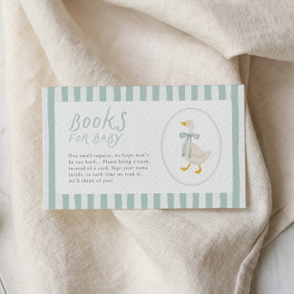 Dummer-Gans-Baby-Shower-Bücher-für-Baby-Einlegekar Begleitkarte