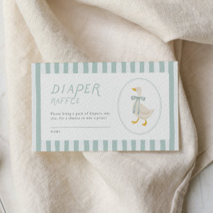 Dummer Gans Baby Shower Einsatzkarte Windel Raffle Begleitkarte