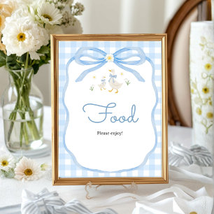 Dummer Gans Baby Shower Food-Tisch-Schild Poster