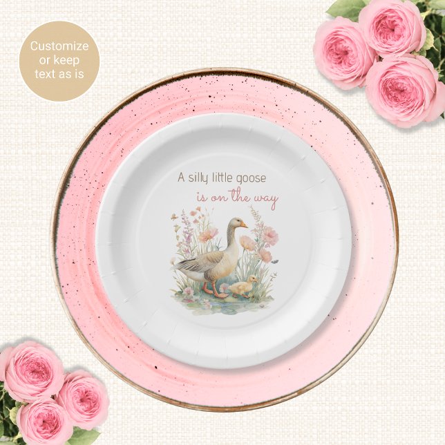 Dummer-Gans-Baby-Shower-Papierteller Pappteller (Von Creator hochgeladen)