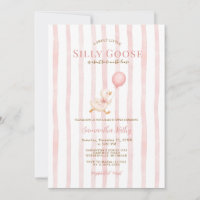 Dummer Gans Baby Shower Rosa Gestreifte Ente