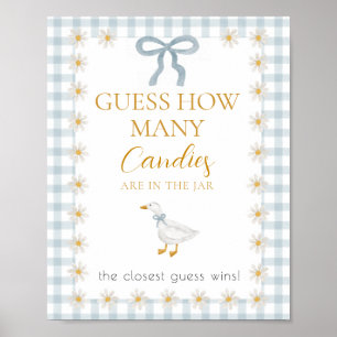 Dummer Gans Blau Baby Shower Rate Wie Viele Poster