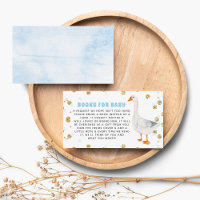 Dummer Gans Blaue Aquarell-Baby-Shower-Buch
